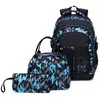 Sac a Dos Garcon, Cartable Camouflage Sets de Sacs Scolaires 3 en 1 Gr...