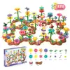 Jouets de Construction de Jardin de Fleurs Ensembles de Bouquets Brico...