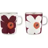 Marimekko - Mug Tiara - Rouge - Grès - Designer Maija Isola