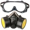 Langray - Masque à gaz professionnel masque de peinture au charbon actif respirateur avec 2 filtres anti-poussière, pesticides, formaldéhyde, laque