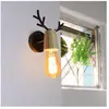 Axhup - Applique Murale Intérieur E27 Cerf Eclairage de Mur Créatif Lu...