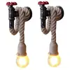 Axhup - 2pcs Rétro Applique Murale Industrielle en Métal et Corde de C...