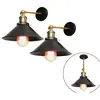 Axhup - Lot de 2 Applique Murale Intérieur en Métal E27 Vintage Rétro ...