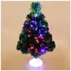 Sapin de Noël - AMOUNE - Mini Arbre Artificiel 45 cm - Fibre Optique - LED Multicolore - Décoration Intérieure