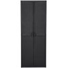 Armoire de rangement de jardin  armoire d'extérieur  meuble de rangement pour cuisine, garage, atelier noir 65x45x172 cm pp rotin