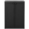 Armoire de rangement de jardin  armoire d'extérieur  meuble de rangement pour cuisine, garage, atelier noir 65x45x88 cm pp rotin