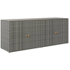 Armoire de rangement de jardin  armoire d'extérieur  meuble de rangement pour cuisine, garage, atelier gris 198x55,5x80 cm résine tressée
