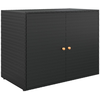 Armoire de rangement de jardin  armoire d'extérieur  meuble de rangement pour cuisine, garage, atelier noir 100x55,5x80 cm résine tressée