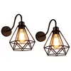 Axhup - 2PCS Retro Applique Murale Industrielle E27 Lampe Murale Cage ...