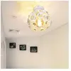 Lustre de Plafond Cristal en Métal Plafonnier Eclairage Luminaire Abat...