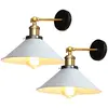 Axhup - Lot de 2 Applique Murale Intérieur en Métal E27 Vintage Rétro ...