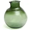 Bazar Bizar Vase de forme ronde en verre recyclé vert H25