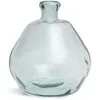 Bazar Bizar Vase de forme ronde en verre recyclé bleu H45