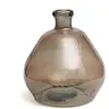 Bazar Bizar Vase de forme ronde en verre recyclé beige H45