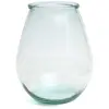Bazar Bizar Vase en verre recyclé bleu H23