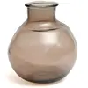 Bazar Bizar Vase de forme ronde en verre recyclé beige H25
