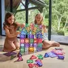 Cleverclixx Grand kit de construction magnétique Creative Pastel (125 pièces)