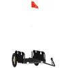 VIDAXL Meilleures Remorque de vélo-Remorque de marchandises-noir tissu...
