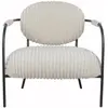 Homifab Fauteuil en velours côtelé beige