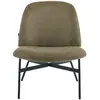 HOMIFAB Fauteuil en velours côtelé vert kaki - Petra TU