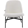 HOMIFAB Fauteuil en tissu bouclé beige - Petra TU