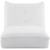 HOMIFAB Fauteuil lounge en tissu bouclé beige - Matis TU