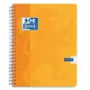 OXFORD Lot de 10 Cahiers ESSENTIAL spiralé, 100 pages, Quadrillé 5 x 5, Format 17 x 22 cm. Couverture carte