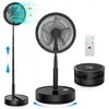 XVX Ventilateur sur Pied Portable Silencieux 9 Noir Ventilateurs avec ...