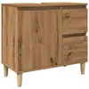 VIDAXL FAF-NEUF* Armoire lavabo - Chêne artisanal - 65x33x60 cm - bois dingénierie JUIN786847