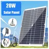 Kit Panneau Solaire Monocristallin 18V 25W avec Chargeur USB tanche et...