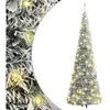 Sapin De Noël Artificiel Escamotable Avec Neige Floquée 150 Led