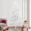 Sapin De Noël Artificiel Avec 300 Led Blanc 240 Cm Pvc Et Métal