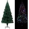 Sapin De Noël Artificiel Avec Support Vert 240 Cm Fibre Optique