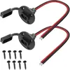 TKAAKT Lot De 2 Câbles Sae 12 Awg 40 Cm Avec Connecteur Étanche Pour P...