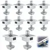 TKAAKT 10 Pièces Support De Panneau Solaire En Aluminium, Bornes Centr...