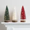 Mini décoration de sapin de Noël, 12 cm, à LED, fonctionnant sur piles