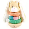 Hape Lapin avec anneaux à empiler en bois et tissu