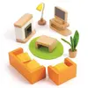 Hape - Mobilier en bois pour maison de poupées - Meubles de Salon - HA
