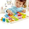 Puzzle lettres majuscule en bois HAPE 3-6 ans - Rouge - Alphabet éducatif pour enfant