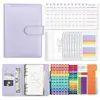 Classeur Budget Francais PU Cuir, Enveloppe Budget, 6 Trous Budget Pla...