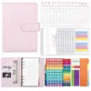 Classeur Budget Francais PU Cuir, Enveloppe Budget, 6 Trous Budget Pla...