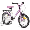 HILAND Bicyclette pour enfants - Roues 12" - 2-4 ans - Roues assistées - Porte-bagages arrière - Bicyclette pour filles - Violet
