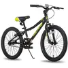 Hiland Vélo de montagne 20 pouces pour enfants de 7, 8, 9, 10, 11, 12 ans, frein en V,1 vitesses unique-Noir
