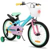 JOYSTAR 18  Pouces vélo pour Enfants avec Panier et Roues d'Entraînement  Vélo pour Enfants 5-7 Ans  bleu)