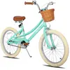 HILAND JOYSTAR Vélo pour filles 7-13 ans, vélo pour enfants 20 pouces avec béquille, Vert