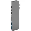 Adaptateur 8-en-2 HyperDrive 2 ports Thunderbolt 3 Gris sidéral pour M...