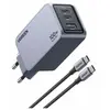 Ugreen Nexode Pro Eu 3-port Gan Pd Fast Charger With Usb-c Cable Univ