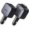 Chargeur allume cigare UGREEN Retractable USBC/USBA Noir 60W