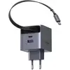 Chargeur secteur - UGREEN - 45W - USB-A et USB-C - Rétractable - Noir