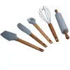 Bergner - Lot de 5 Ustensiles de cuisine Noia San Ignacio gris/ marron...